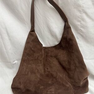 Chic Brown Suede Women's Hobo Bag